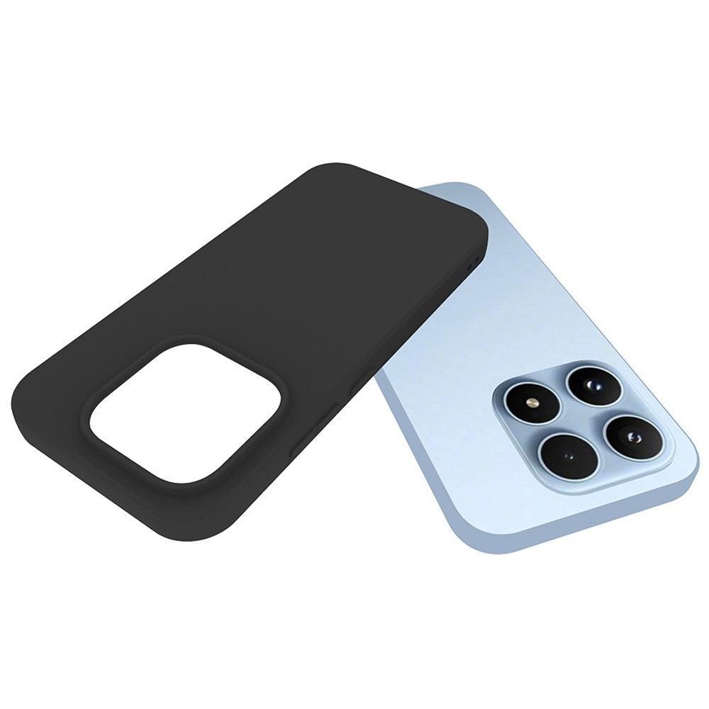 Matný gélový obal na mobil Xiaomi 17 - čierny