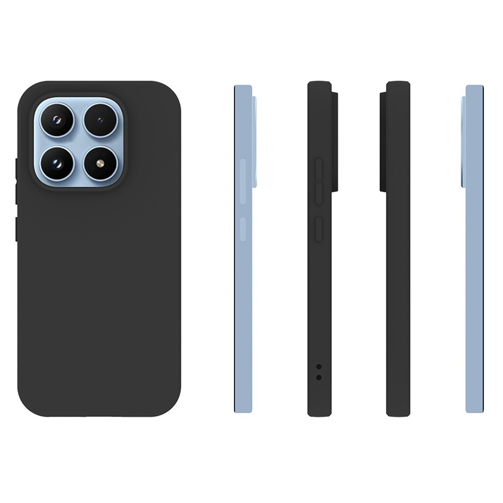 Matný gélový obal na mobil Xiaomi 17 - čierny