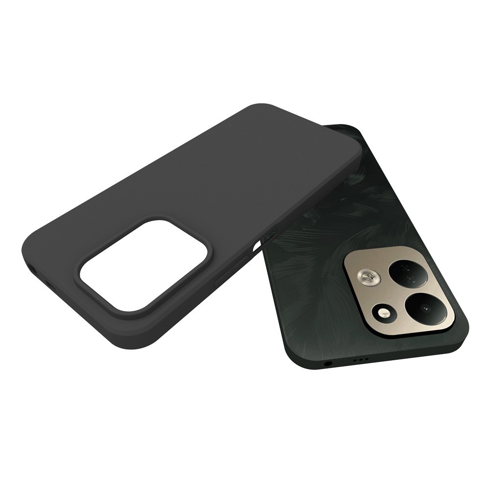 Matný gélový obal na mobil Xiaomi Redmi 17 4G/5G - čierny