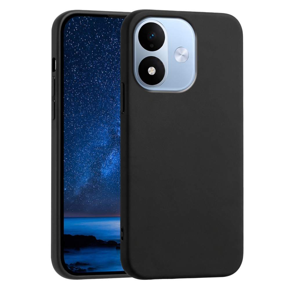 Matný gélový obal na mobil Xiaomi Redmi Note 17 4G/5G - čierny