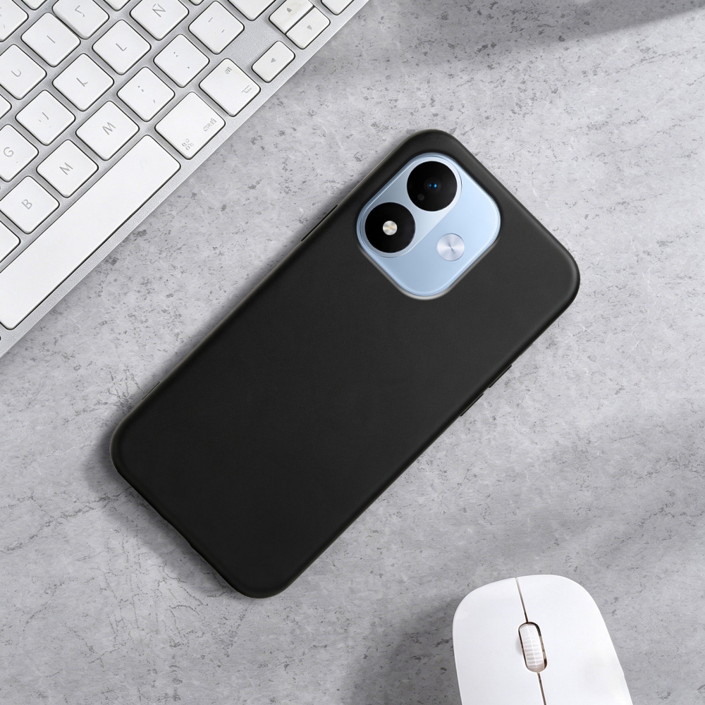 Matný gélový obal na mobil Xiaomi Redmi Note 17 4G/5G - čierny