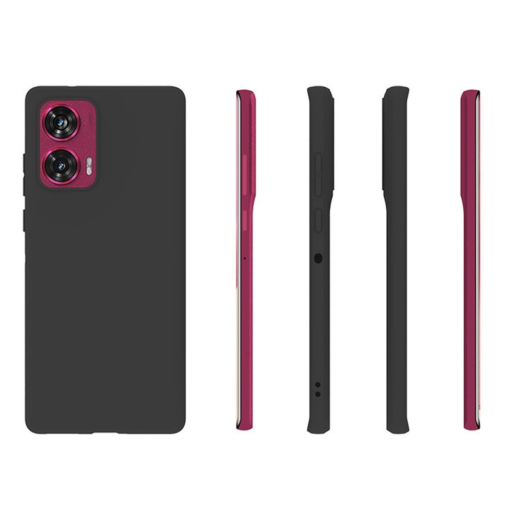 Matný gélový obal na Motorola Edge 50 Fusion 5G - čierny