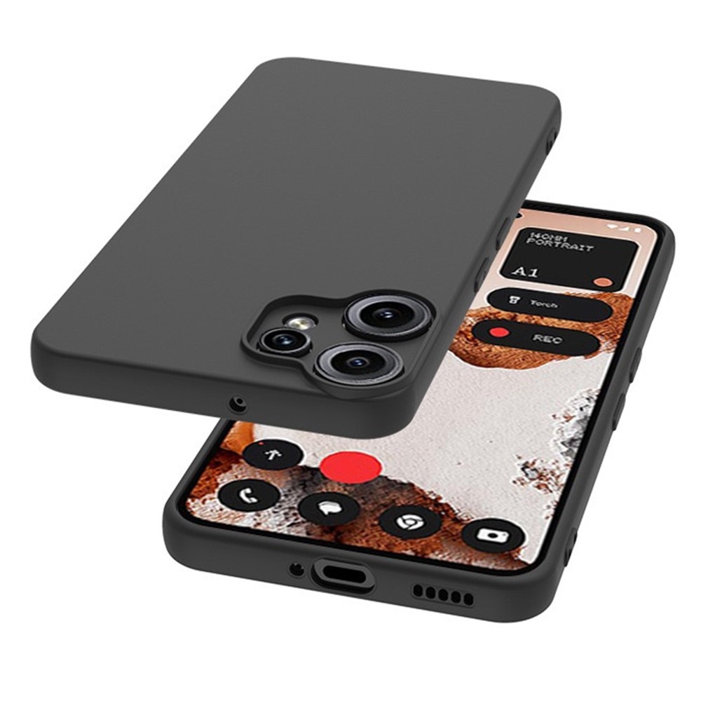 Matný gélový obal na Nothing CMF Phone 2 Pro - čierny