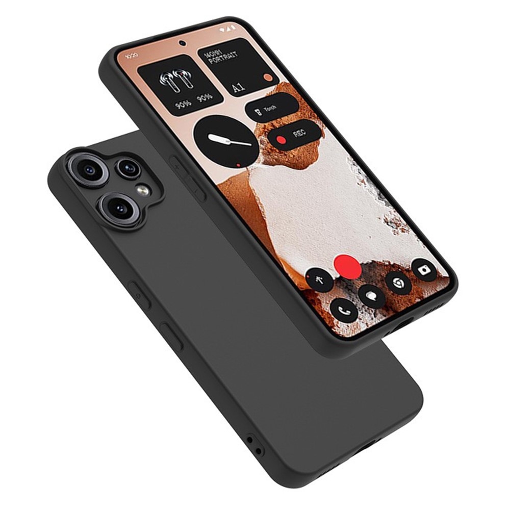 Matný gélový obal na Nothing CMF Phone 2 Pro - čierny