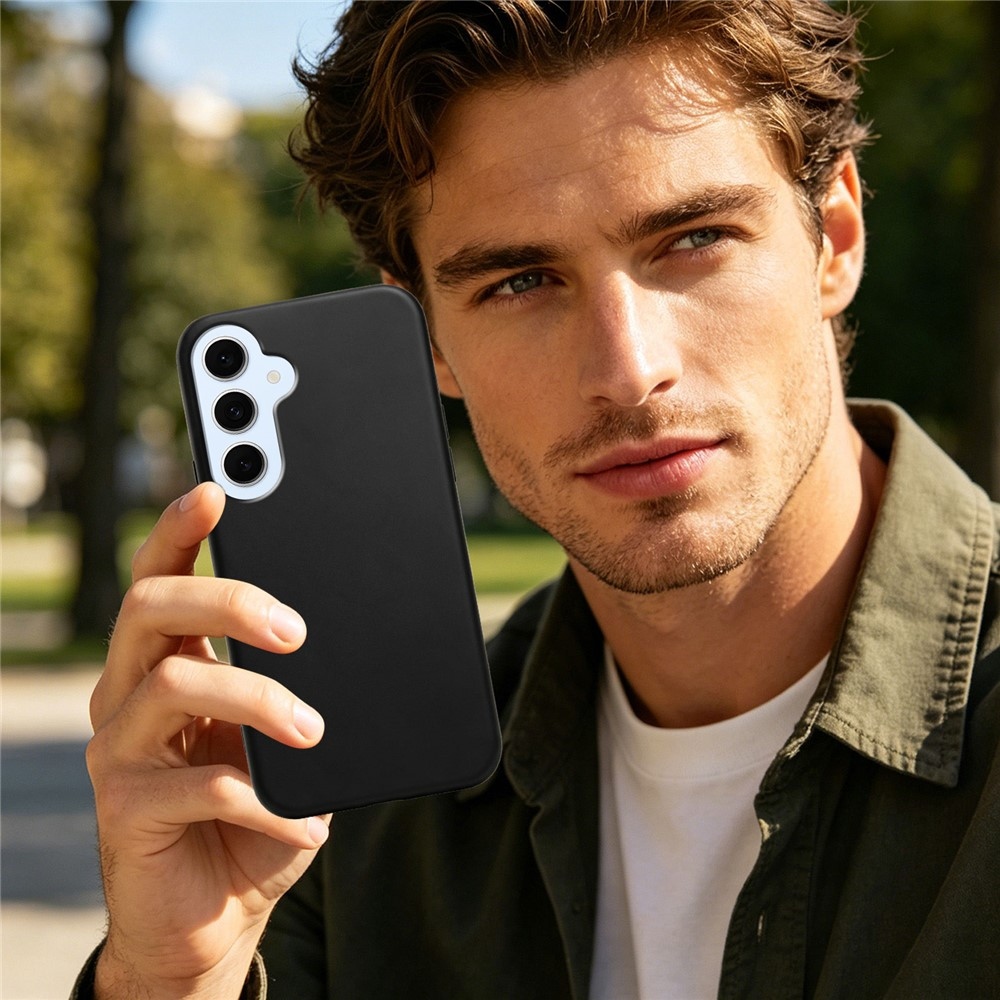 Matný gélový obal na Samsung Galaxy S26 FE - čierny