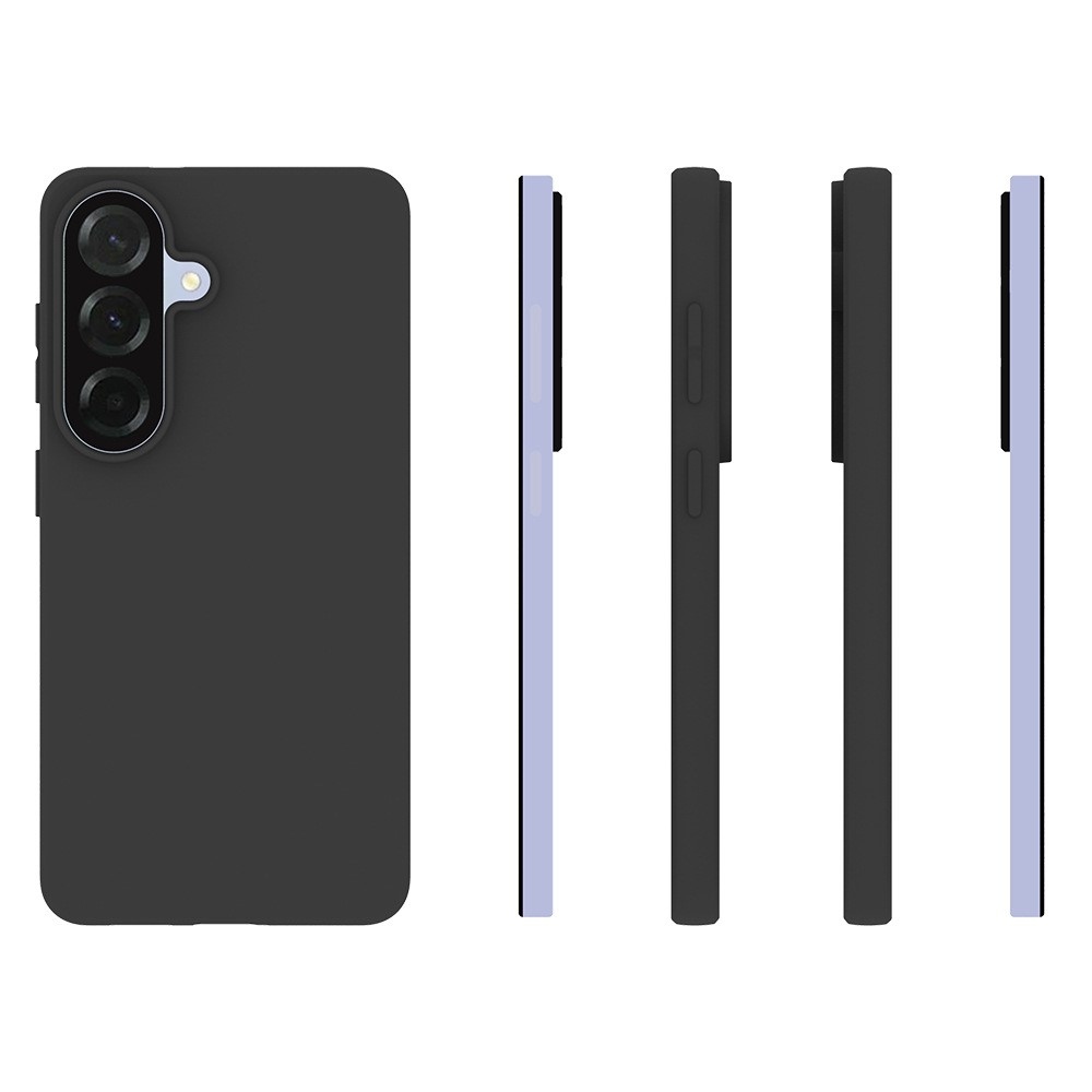 Matný gélový obal na Samsung Galaxy S26/S26 Pro - čierny