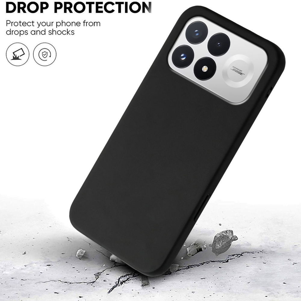 Matný gélový obal na Xiaomi Poco F9 Pro 5G - čierny