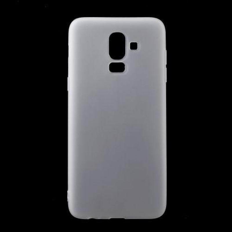 Matte bezodtlačkový silikónový obal na Samsung Galaxy J8 (2018) - priehľadný