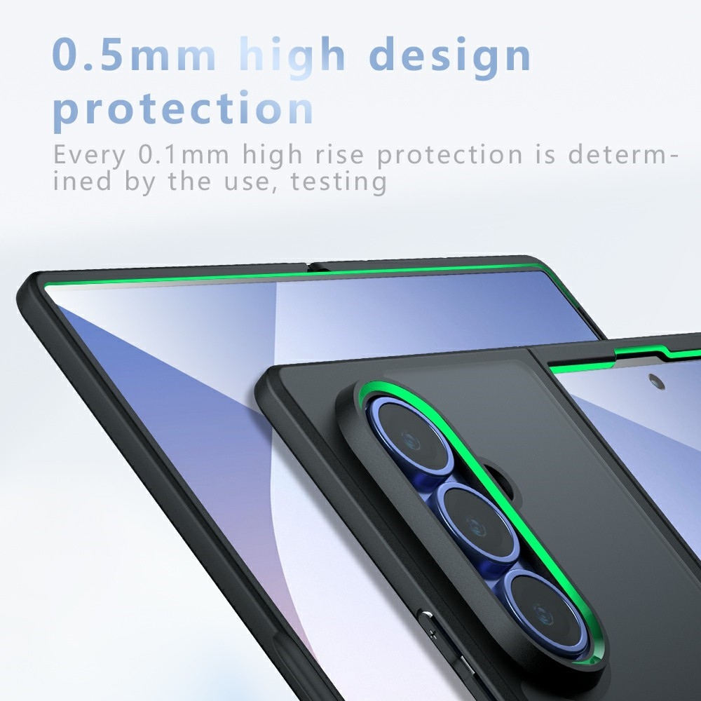 Matte gélový obal s pevným chrbtom a MagSafe na Samsung Galaxy Z Fold8 Ultra 5G - čierny