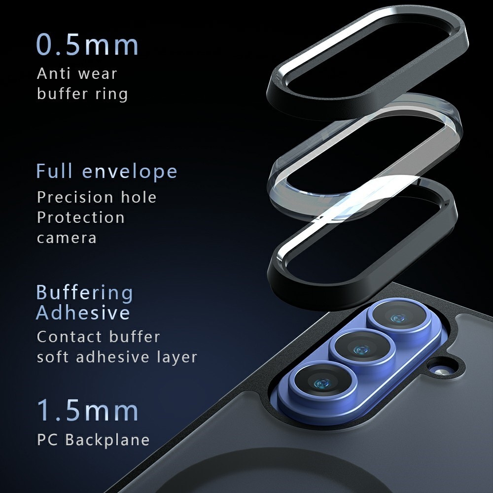Matte gélový obal s pevným chrbtom a MagSafe na Samsung Galaxy Z Fold8 Ultra 5G - čierny