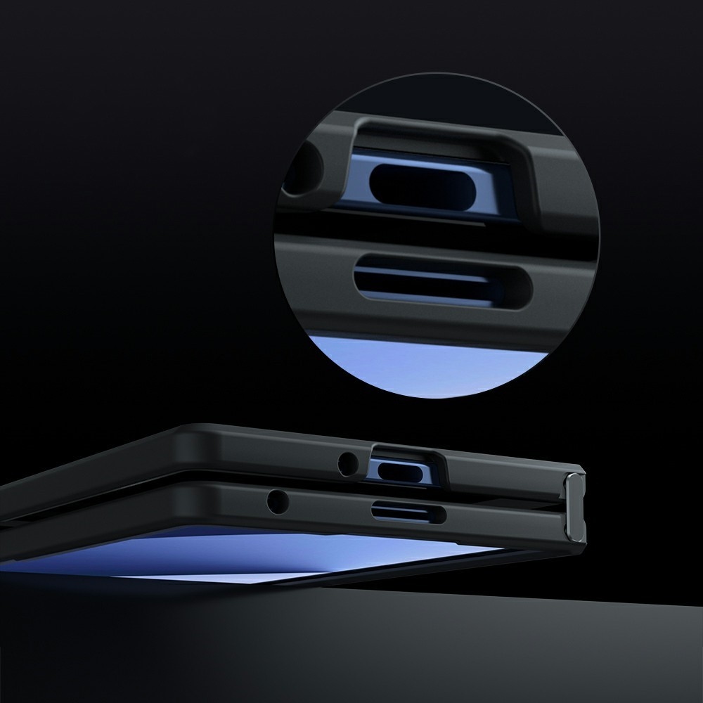 Matte gélový obal s pevným chrbtom a MagSafe na Samsung Galaxy Z Fold8 Ultra 5G - čierny