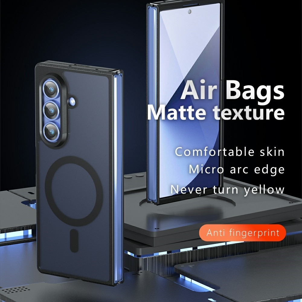 Matte gélový obal s pevným chrbtom a MagSafe na Samsung Galaxy Z Fold8 Ultra 5G - čierny