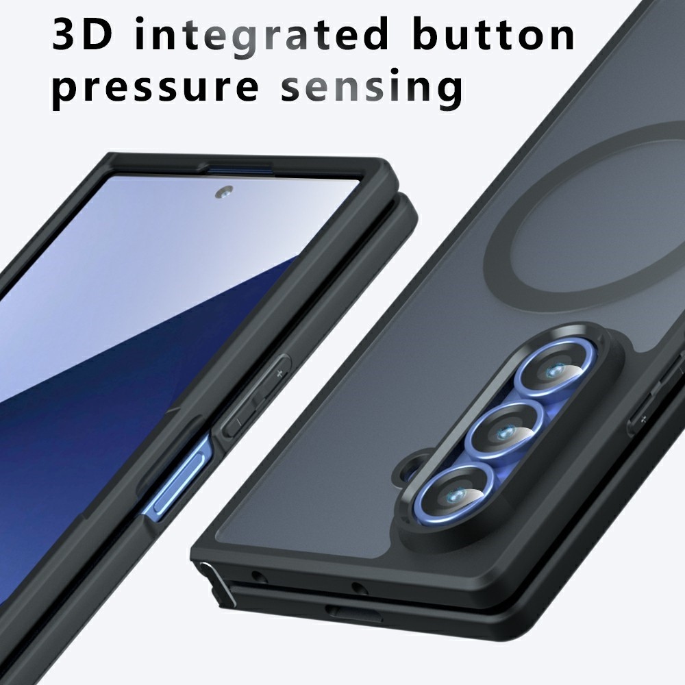 Matte gélový obal s pevným chrbtom a MagSafe na Samsung Galaxy Z Fold8 Ultra 5G - čierny
