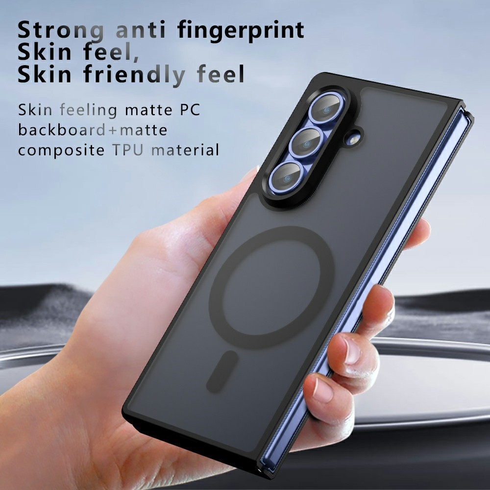 Matte gélový obal s pevným chrbtom a MagSafe na Samsung Galaxy Z Fold8 Ultra 5G - čierny