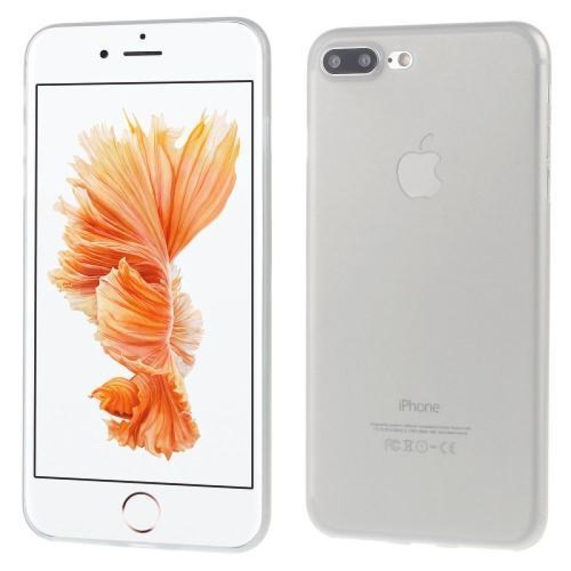 Matte plastový obal na iPhone 7 Plus a iPhone 8 Plus - sivý