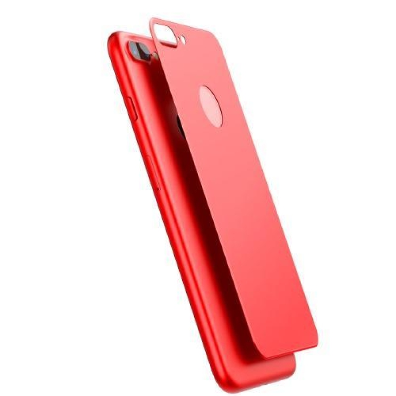 Matte zadné 3D tvrdené sklo na iPhone 7 Plus a 8 Plus - červené