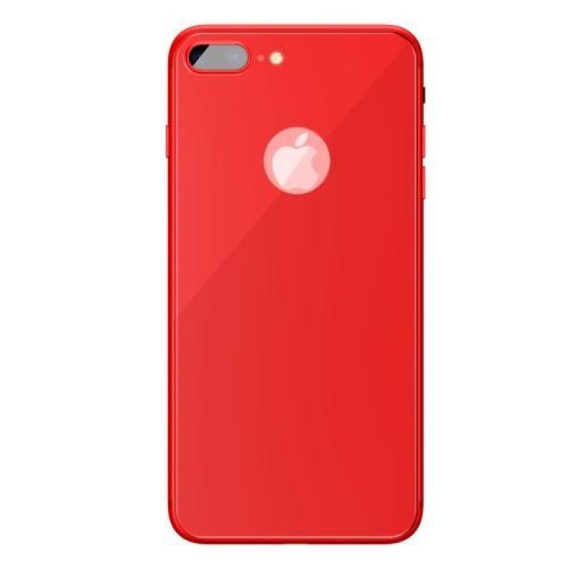 Matte zadné 3D tvrdené sklo na iPhone 7 Plus a 8 Plus - červené