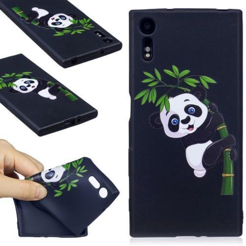 Matty gélový obal na Sony Xperia XZ - panda na bambuse