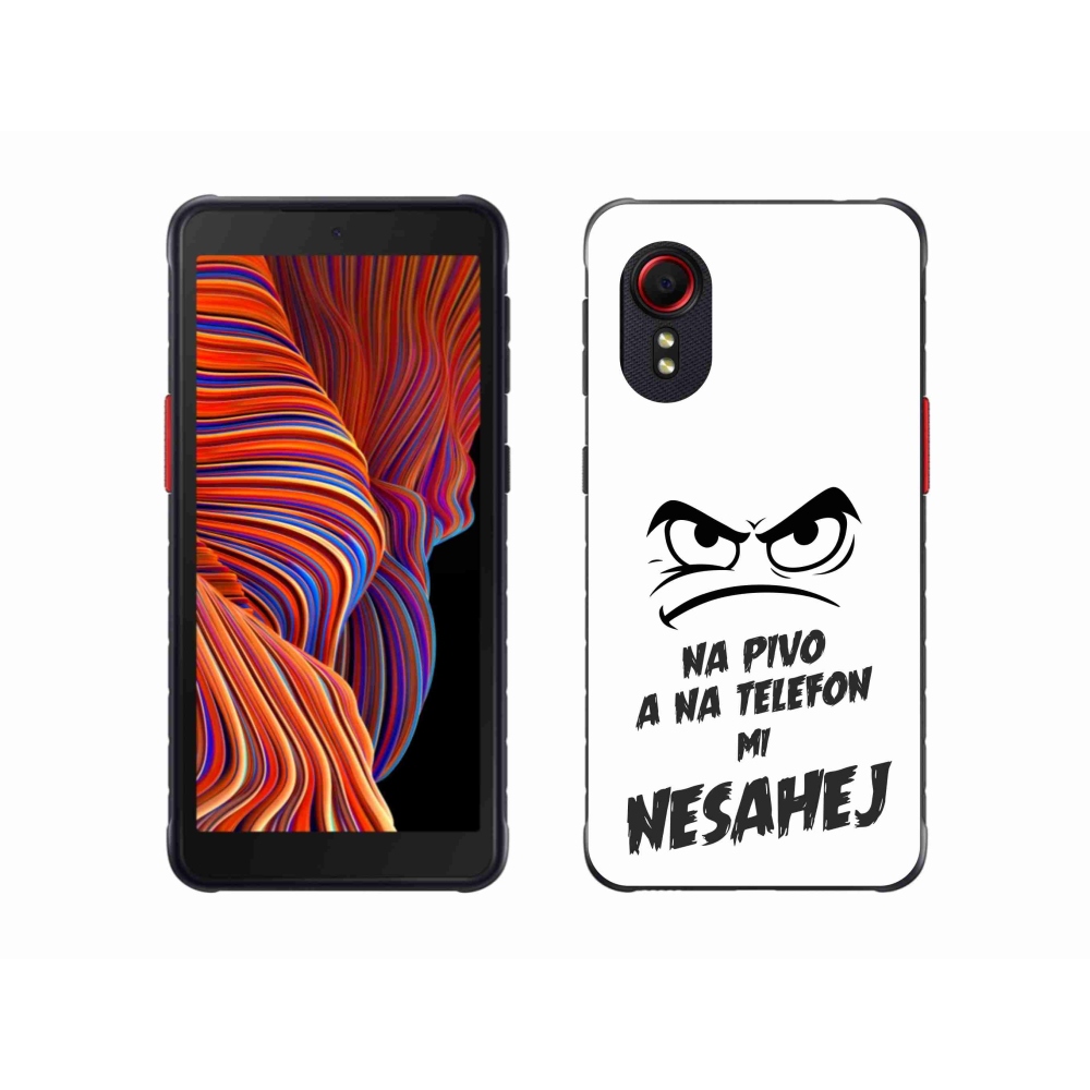 Gélový kryt mmCase na Samsung Galaxy Xcover 5 - pivný motív 2 biele pozadie