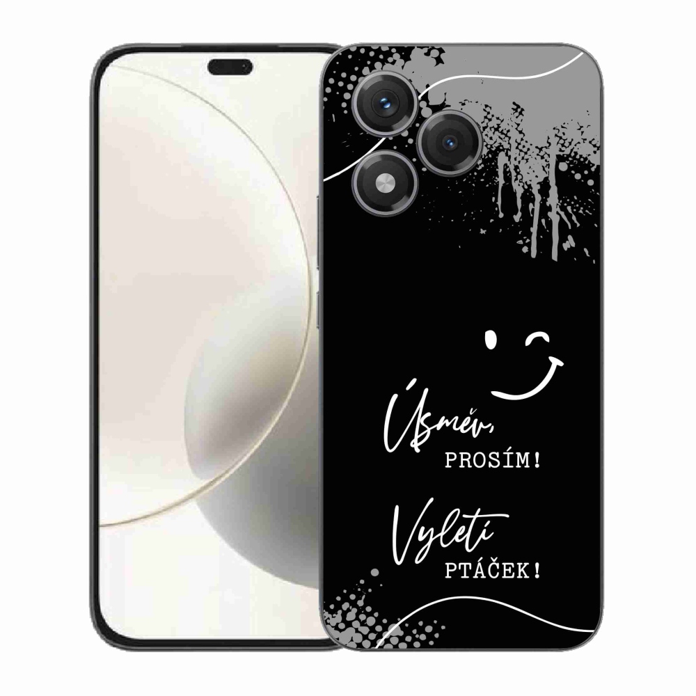 Gélový kryt mmCase na Honor 400 Lite - vtipný text 4 čierne pozadie