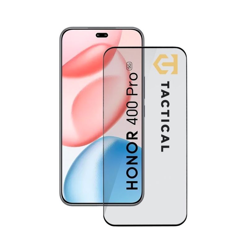 Taktický sklenený štít 5D sklo pre Honor 400 Pro Black
