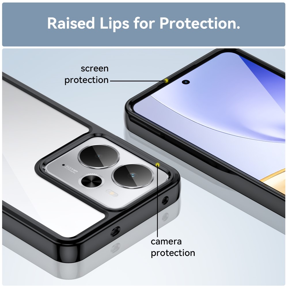 Gélový obal s pevným chrbtom na Realme 14 5G/14T 5G - čierny