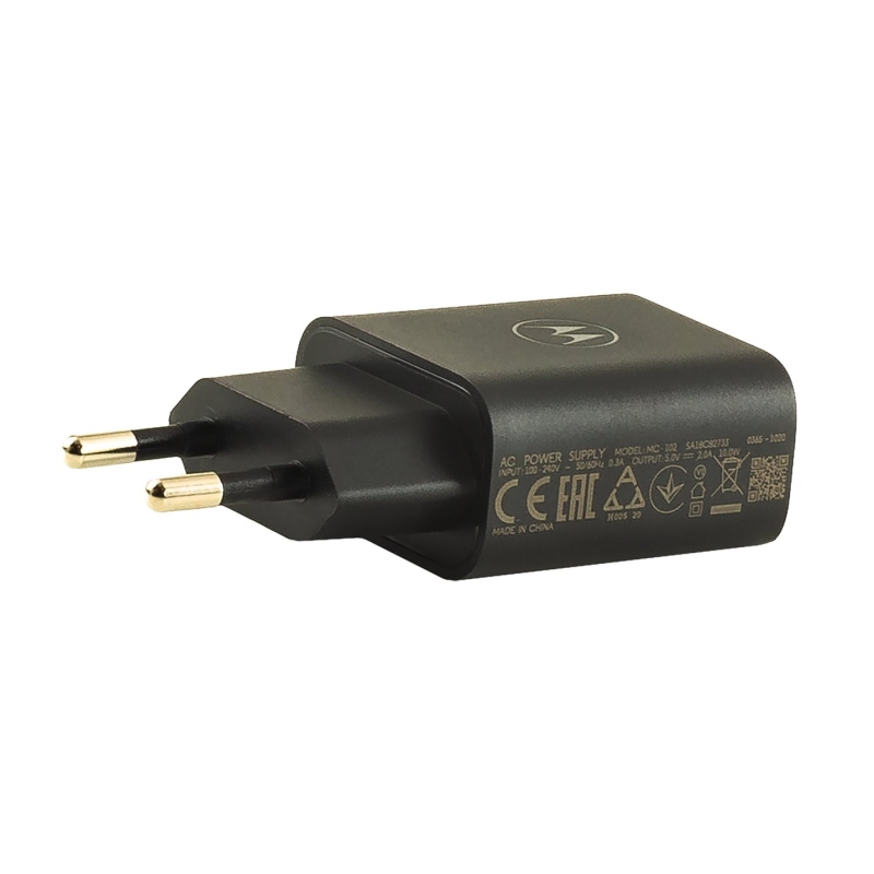 MC-102 Motorola USB 10W Cestovná nabíjačka Black (Service Pack)