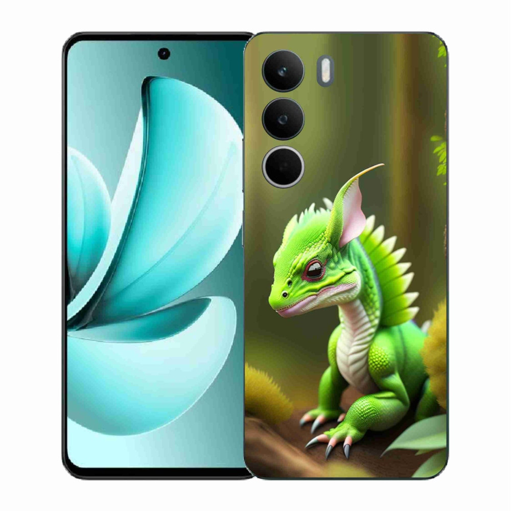 Gélový kryt mmCase na Realme C71 - zelený dráčik