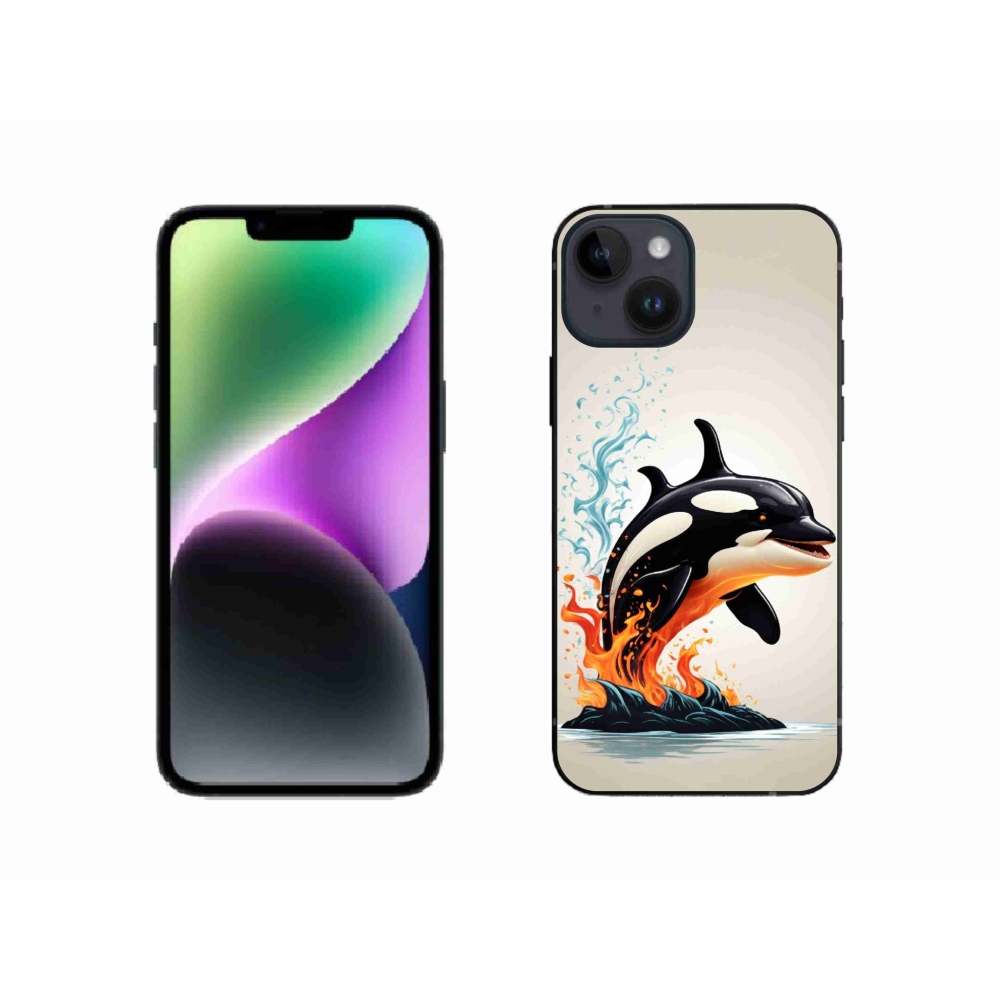 Gélový kryt mmCase na iPhone 14 - kosatka