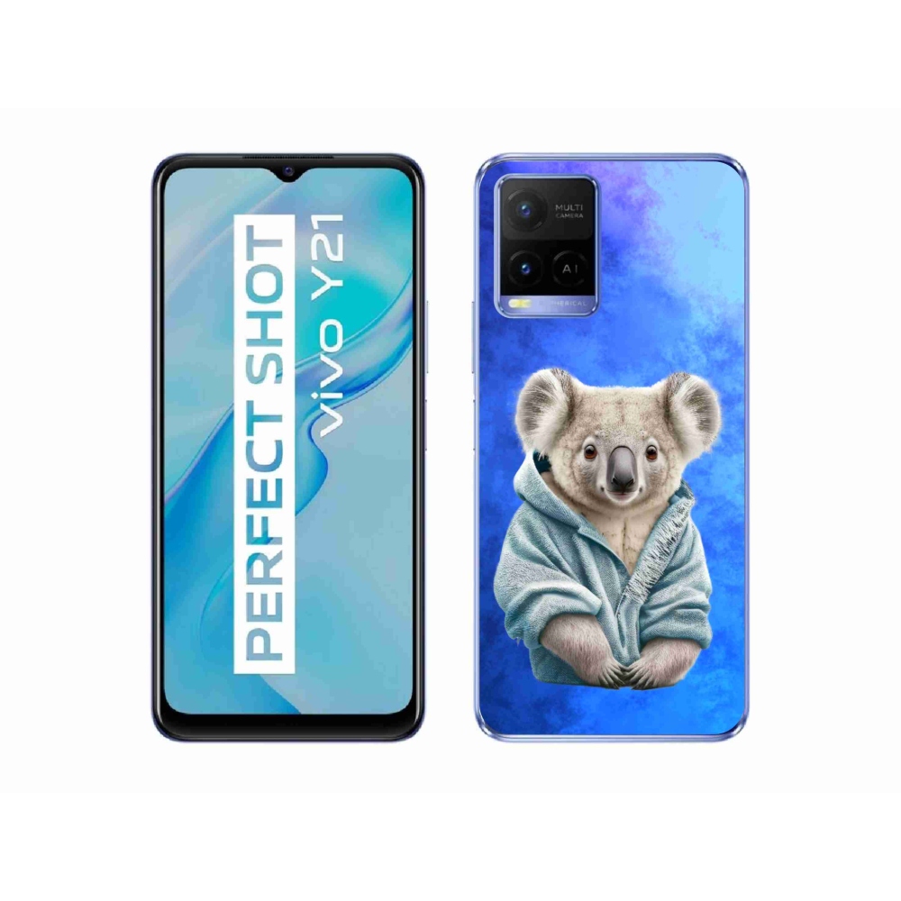 Gélový kryt mmCase na Vivo Y21/Y21s/Y33s - koala vo svetri