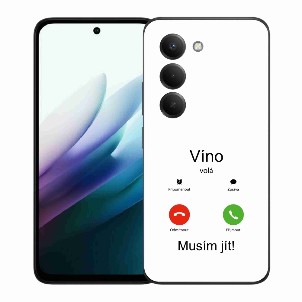 Gélový kryt mmCase na Xiaomi Redmi 15 4G/5G (171mm) - víno volá biele pozadie