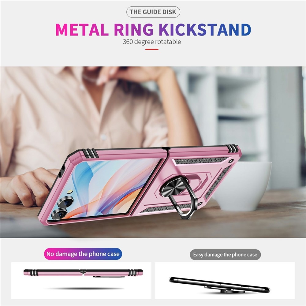 Ring odolný kryt na Samsung Galaxy Z Flip7 5G - ružový