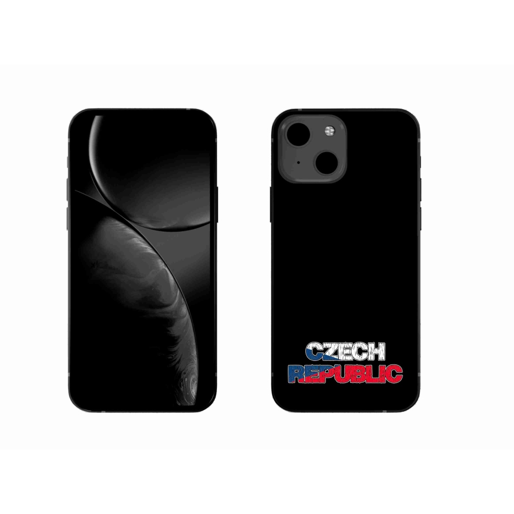 Gélový kryt mmCase na iPhone 13 6.1 - Slovak Republic čierne pozadie