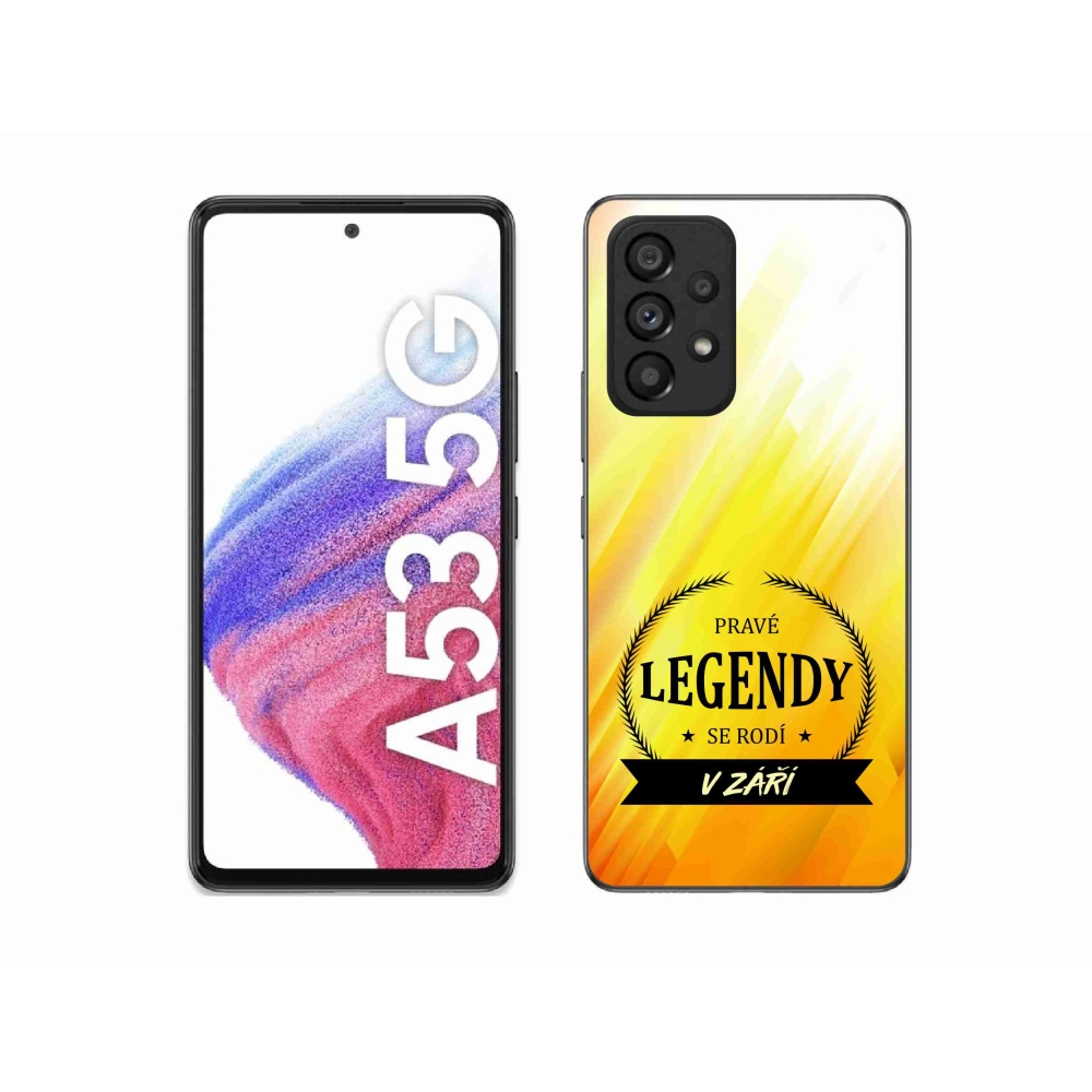 Gélový kryt mmCase na Samsung Galaxy A53 5G - legendy v septembri žlté pozadie