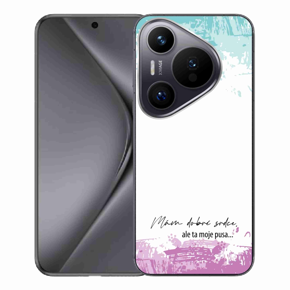 Gélový kryt mmCase na Huawei Pura 70 Pro - vtipný text 3 biele pozadie