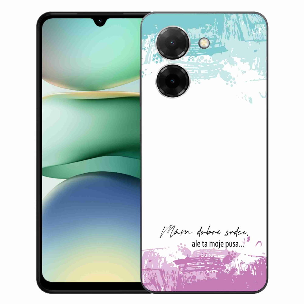 Gélový kryt mmCase na Xiaomi Redmi A5 (173.45x79.35x8.45mm) - vtipný text 3 biele pozadie