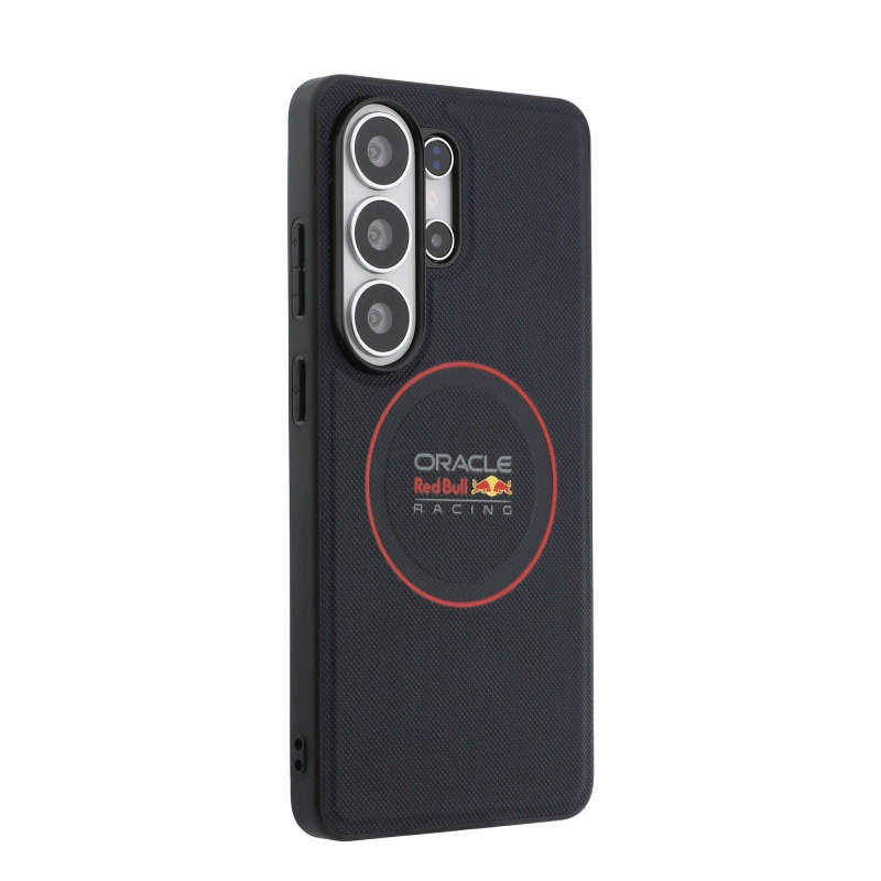 Zadný kryt Red Bull PU Leather Meshed Red Ring Magnetic pre Samsung Galaxy S26 Ultra Navy