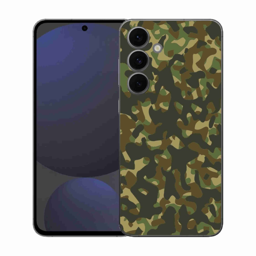Gélový kryt mmCase na Samsung Galaxy S25 FE - maskáčový vzor 1