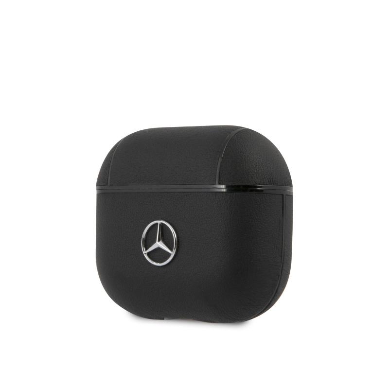 Mercedes Kožené Púzdro pre AirPods 3 Black