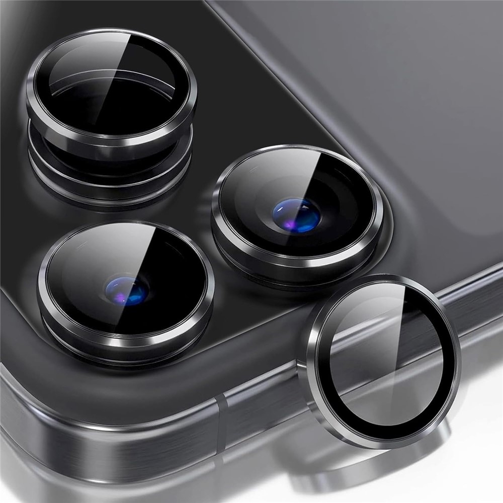 Metal sklo šošovky fotoaparátu na mobil iPhone 18 Pro (samostatné sklá) - čierne