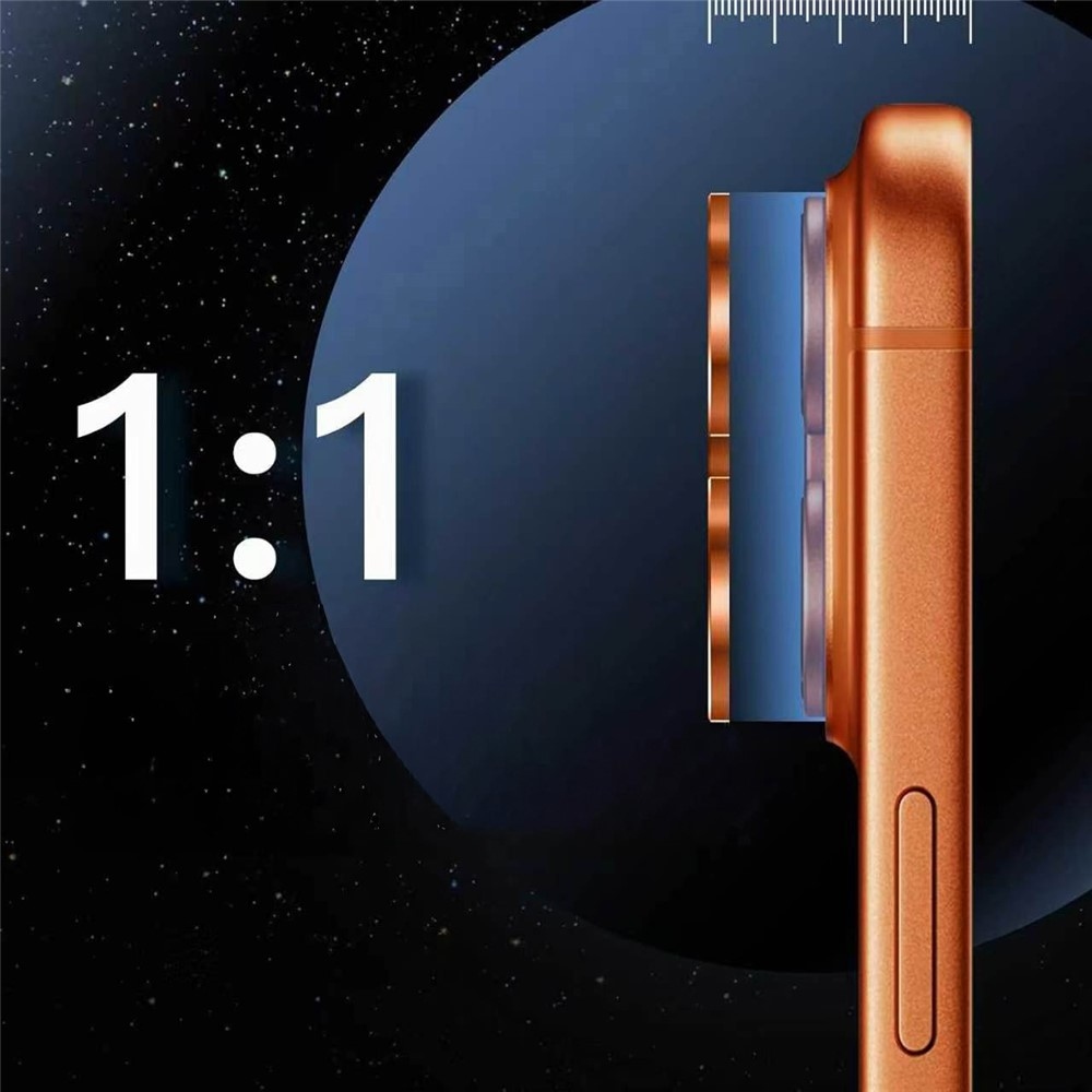 Metal sklo šošovky fotoaparátu na mobil iPhone 18 Pro (samostatné sklá) - oranžové