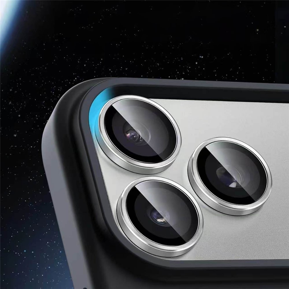 Metal sklo šošovky fotoaparátu na mobil iPhone 18 Pro (samostatné sklá) - strieborné