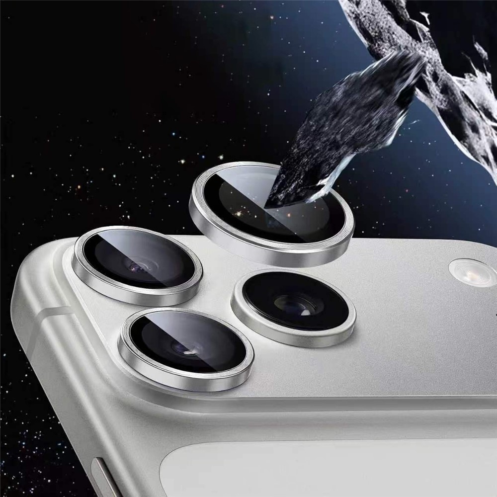 Metal sklo šošovky fotoaparátu na mobil iPhone 18 Pro (samostatné sklá) - strieborné