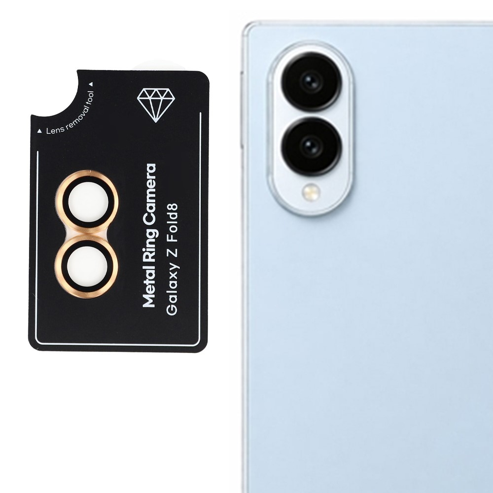 Metal sklo šošovky fotoaparátu na Samsung Galaxy Z Fold8 5G (samostatné sklá) - zlaté