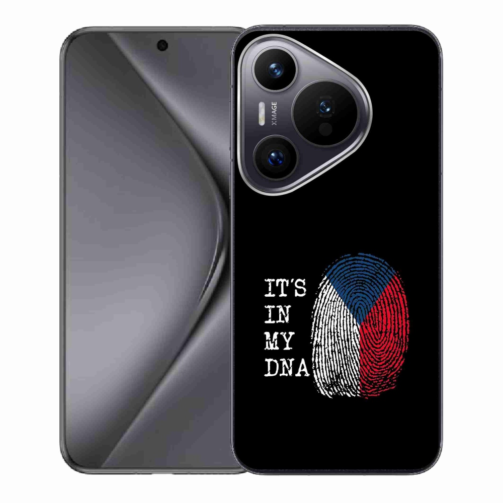 Gélový kryt mmCase na Huawei Pura 70 - vlajka odtlačok prsta čierne pozadie