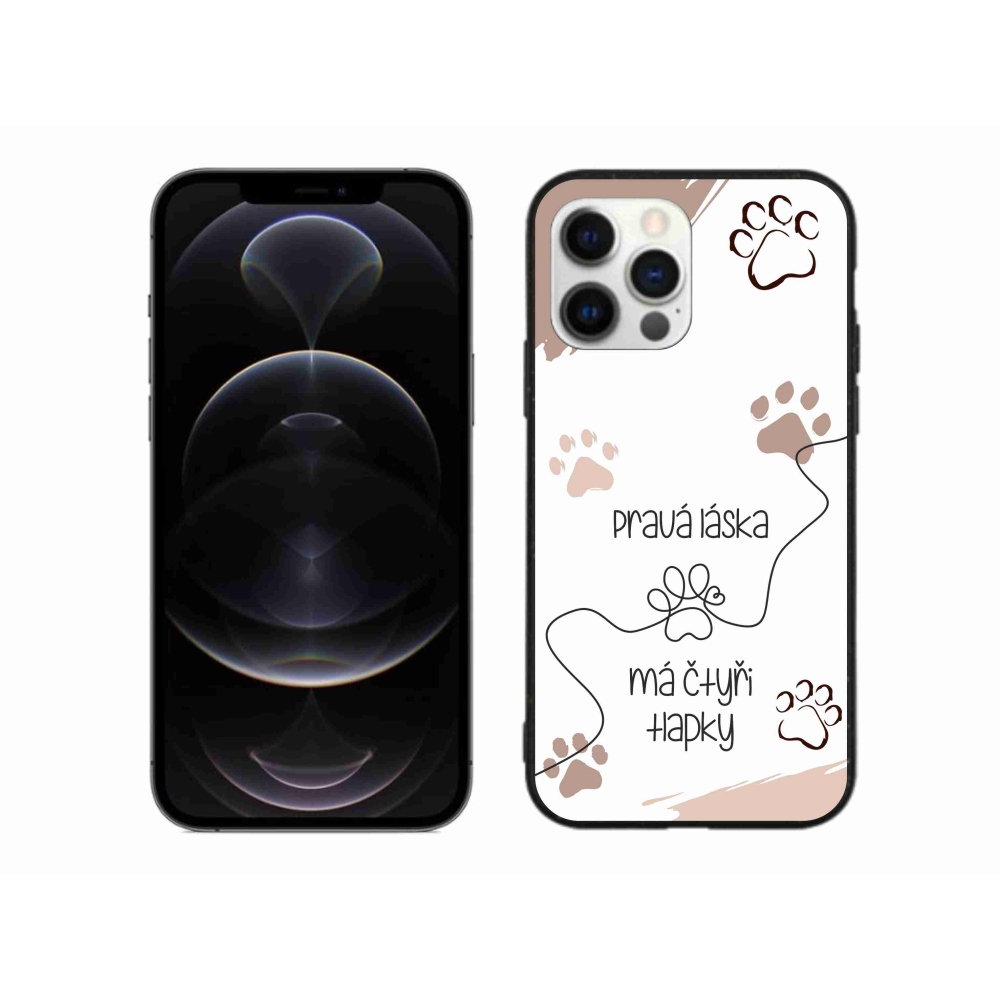 Gélový kryt mmCase na iPhone 12 Pro Max - psí motív 1 biele pozadie