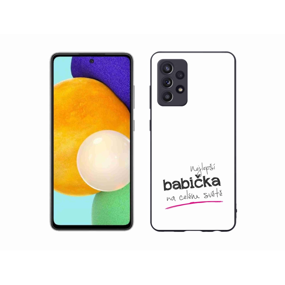 Gélový kryt mmCase na Samsung Galaxy A52/A52 5G - najlepšia babička 4 biele pozadie