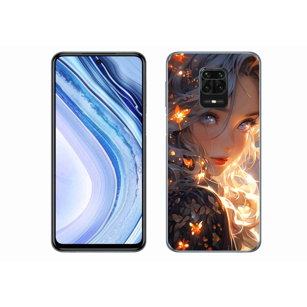 Gélový kryt mmCase na Xiaomi Redmi Note 9S - dievča a motýle