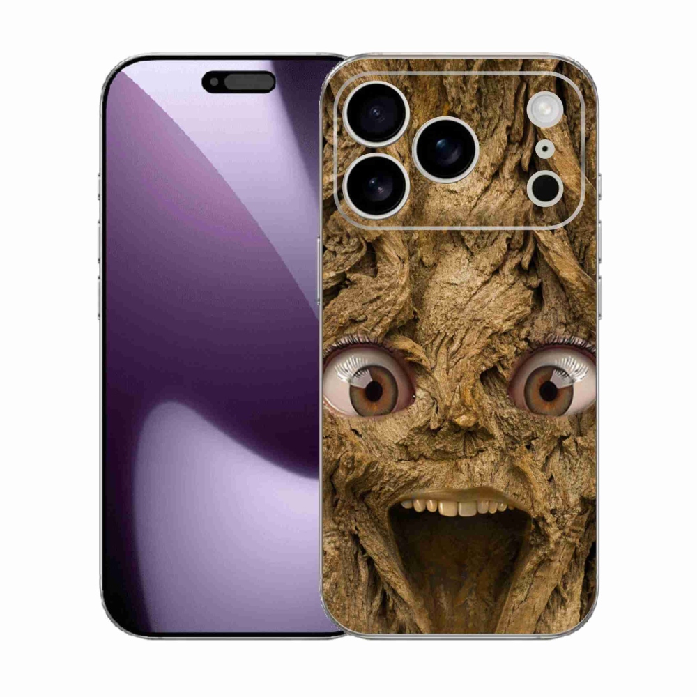 Gélový kryt mmCase na iPhone 17 Pro - veselý strom s očami