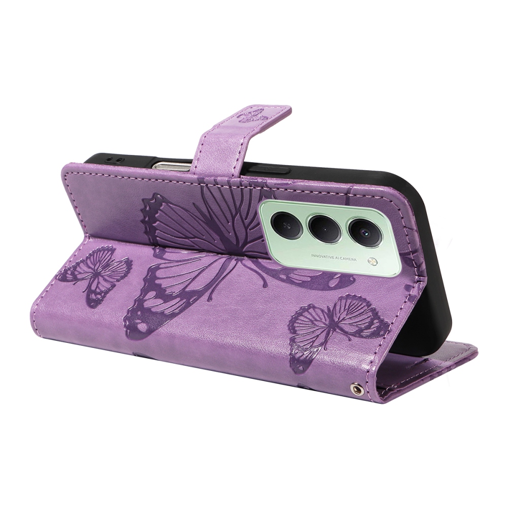 Big Butterfly knižkové púzdro na Xiaomi Redmi 15 4G (171mm) - fialové